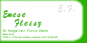 emese fleisz business card